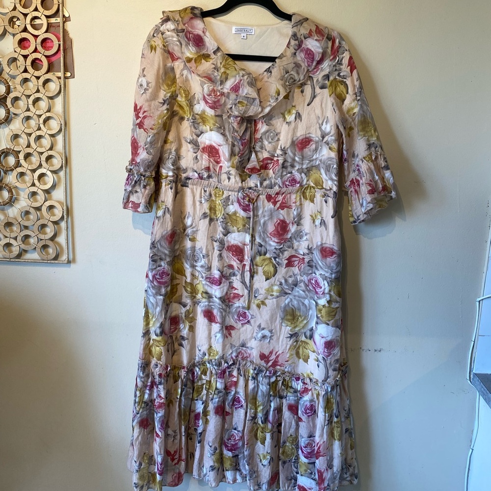 Sweet salt size 8 viscose/ nylon midi floral dress..